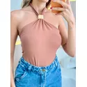 BLUSA BODY FRENTE UNICA MARROM