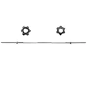 Barra de Musculação Reta Com Rosca Maciça Recartilhada 120 cm - Consport