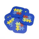 Kit com 6 Porta Copo Símbolo Autismo Orthocalce Azul