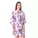 Saída de Praia Floral Lilás Kaftan Cameron