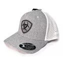 Boné Ariat - Cinza Branco-Logo Cinza e Preto