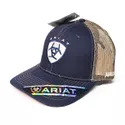 Boné Ariat - Marinho Marrom Logo Azul e Branco
