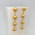 Brinco Meia Bola Banhado a Ouro 18k