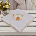 Manta Bebê Piquet Urso Rostinho Bege