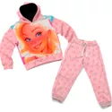 Conjunto Moletom Infantil Blusa de Frio e Calça Personagens Barbie Rosa