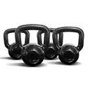 Kit Kettlebell 4Kg 6Kg 8Kg 10kg Emborrachado Treino Funcional Peso Musculação Academia Fitness Crossfit