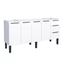 Gabinete Cozinha Aço Júpiter Flat Branco 180 - COZIMAX