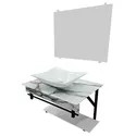 Kit Gabinete Vidro S60CQ PPQ-T Calacata Branco 60CM - VMEX