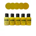Tinta Acrílica Fosca para Couro e Tecido - Pack Amarelo com 5 Cores - Custom Ink Nuances 30ml 