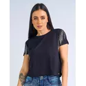 Cropped Glow Preto