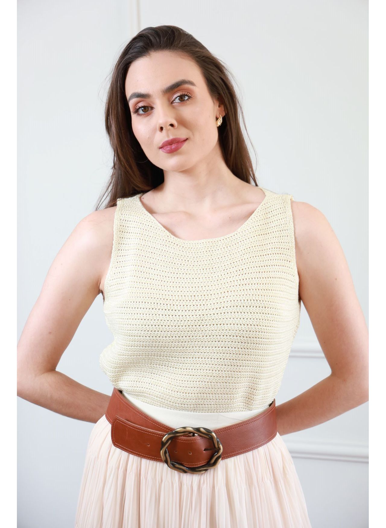 Regata Tricot Fios - Manteiga