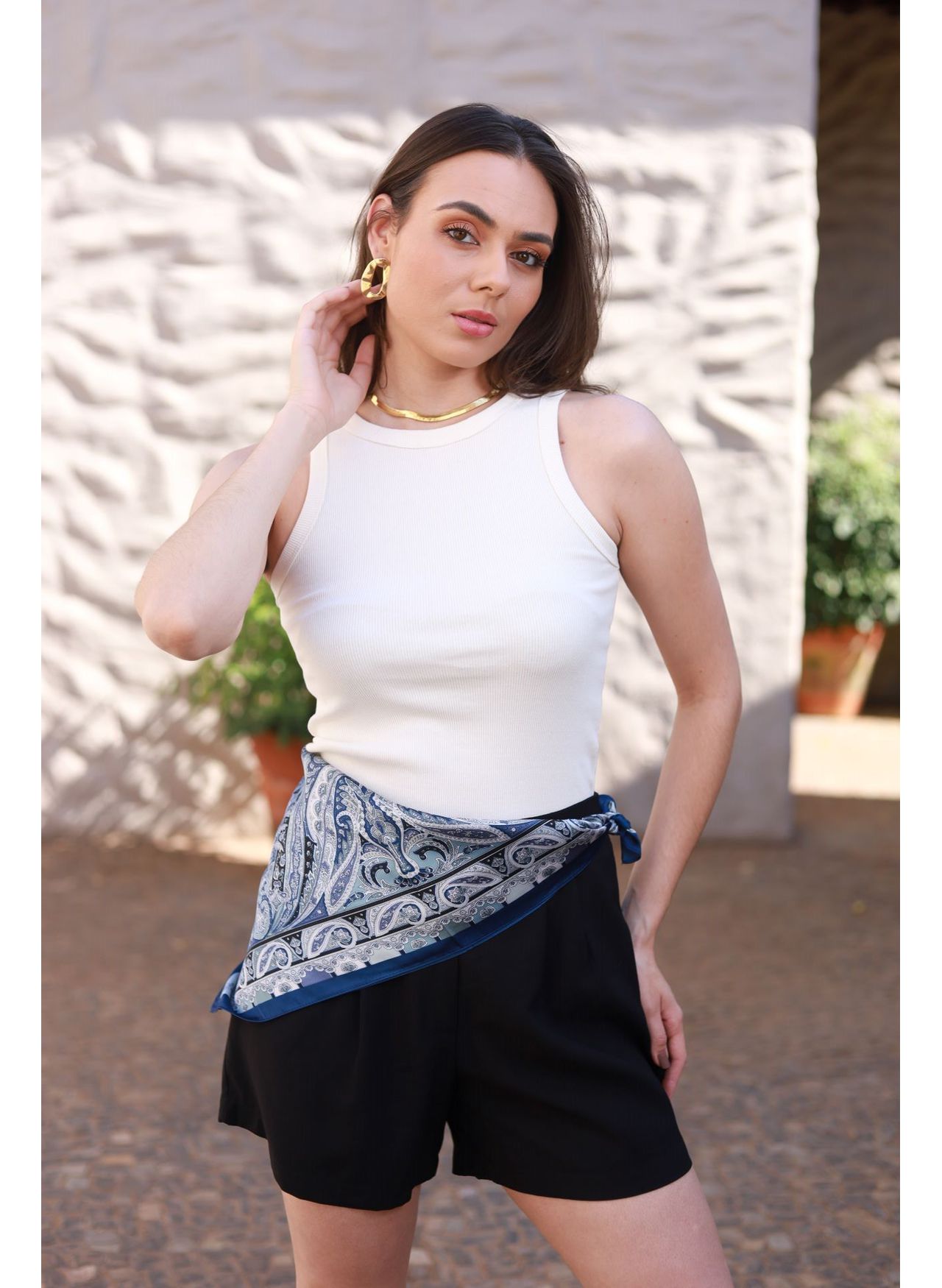 Regata canelada - Off White