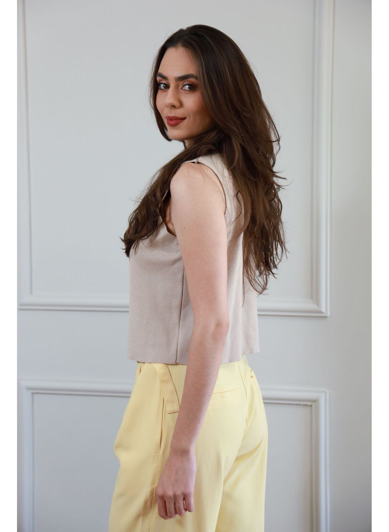 Colete Tricot Modal - Castor