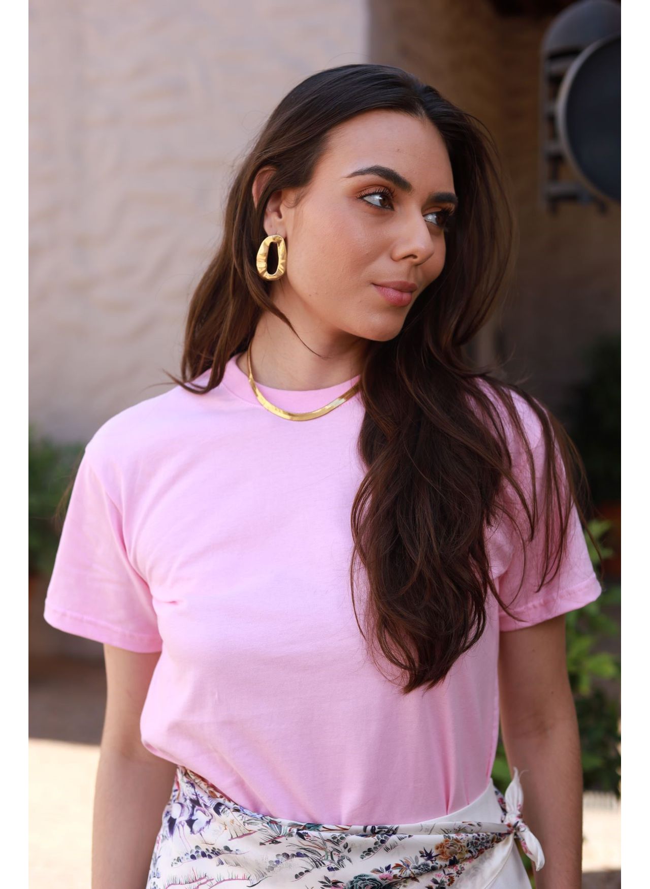 Lenço Estampa - Rosa