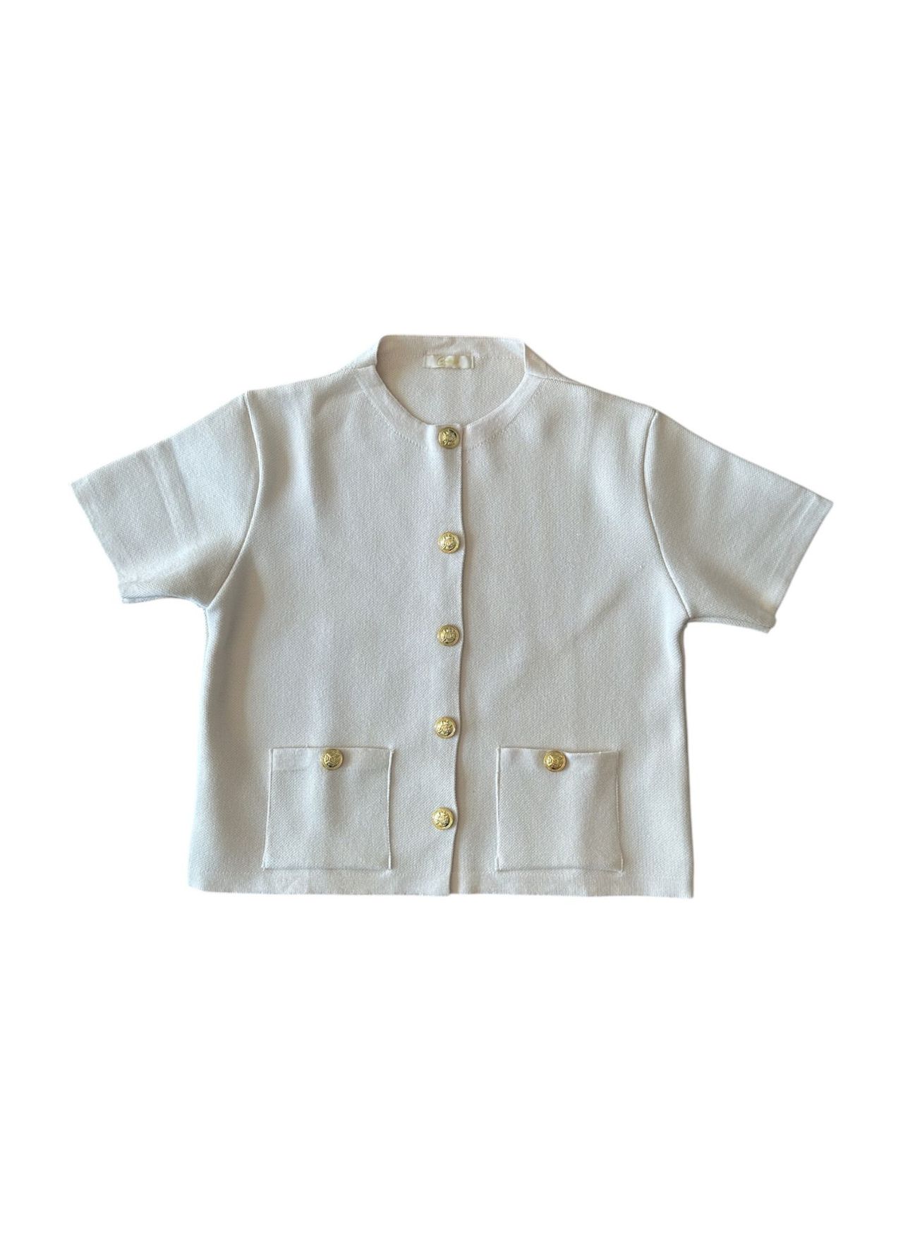 Casaqueto Tricot Botões - Off White