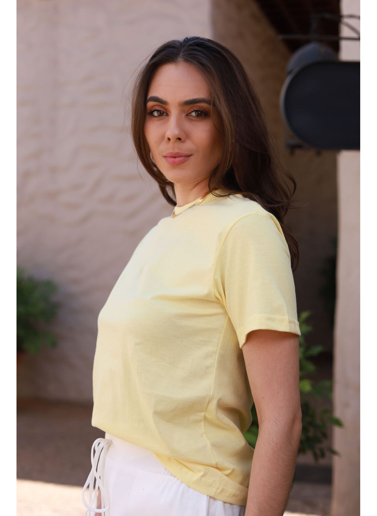 T Shirt Algodão - Amarelo