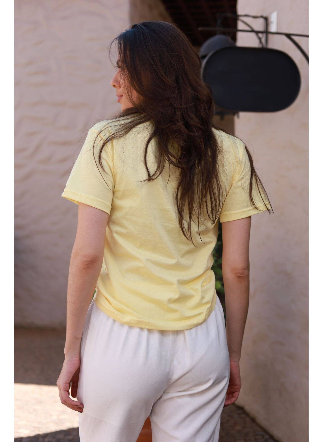 T Shirt Algodão - Amarelo