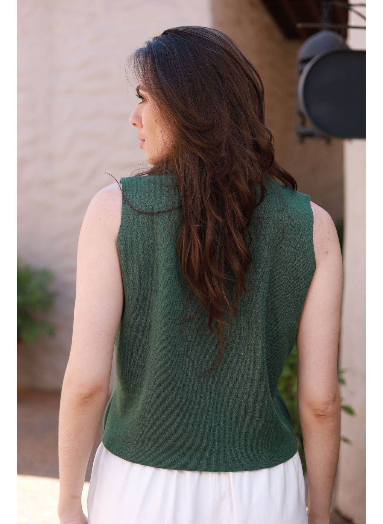 Colete Tricot Modal - Verde