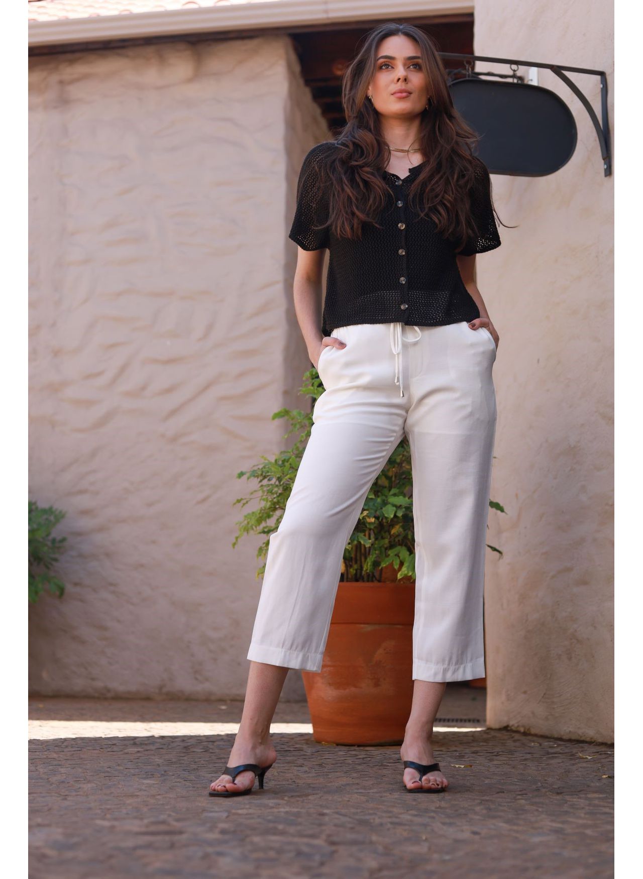 Calça Alfaiataria Ponteira - Branco