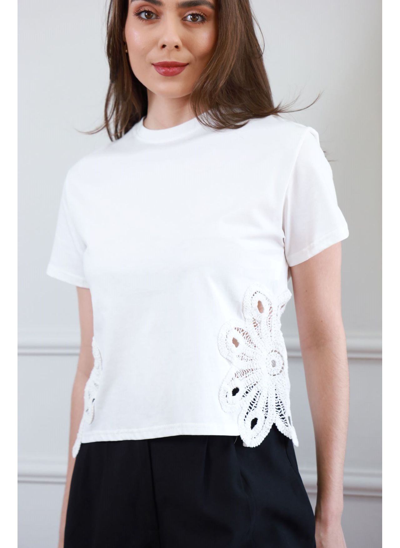 T Shirt Renda - Branco
