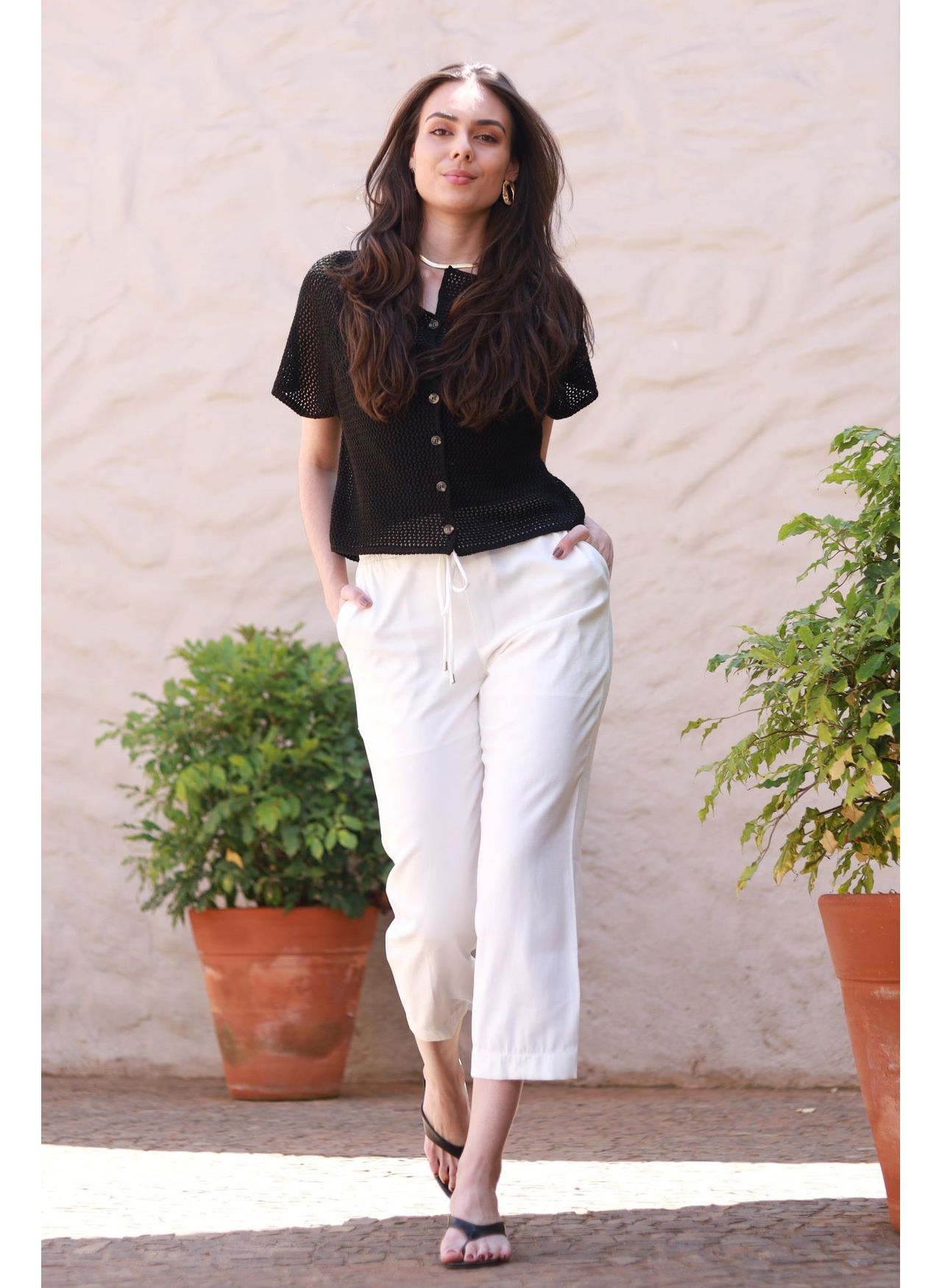 Calça Alfaiataria Ponteira - Branco