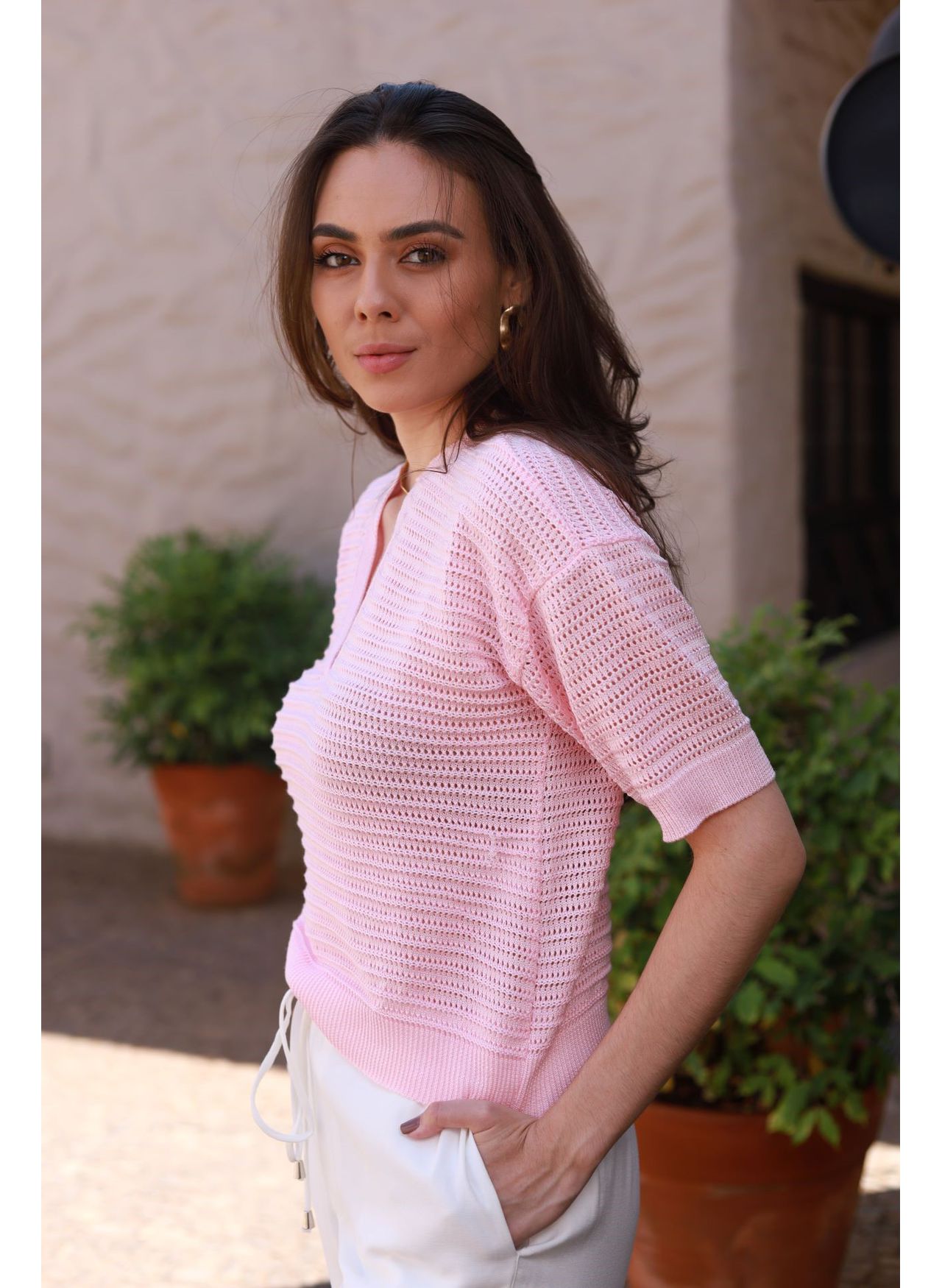 Blusa Tricot Rendada - 