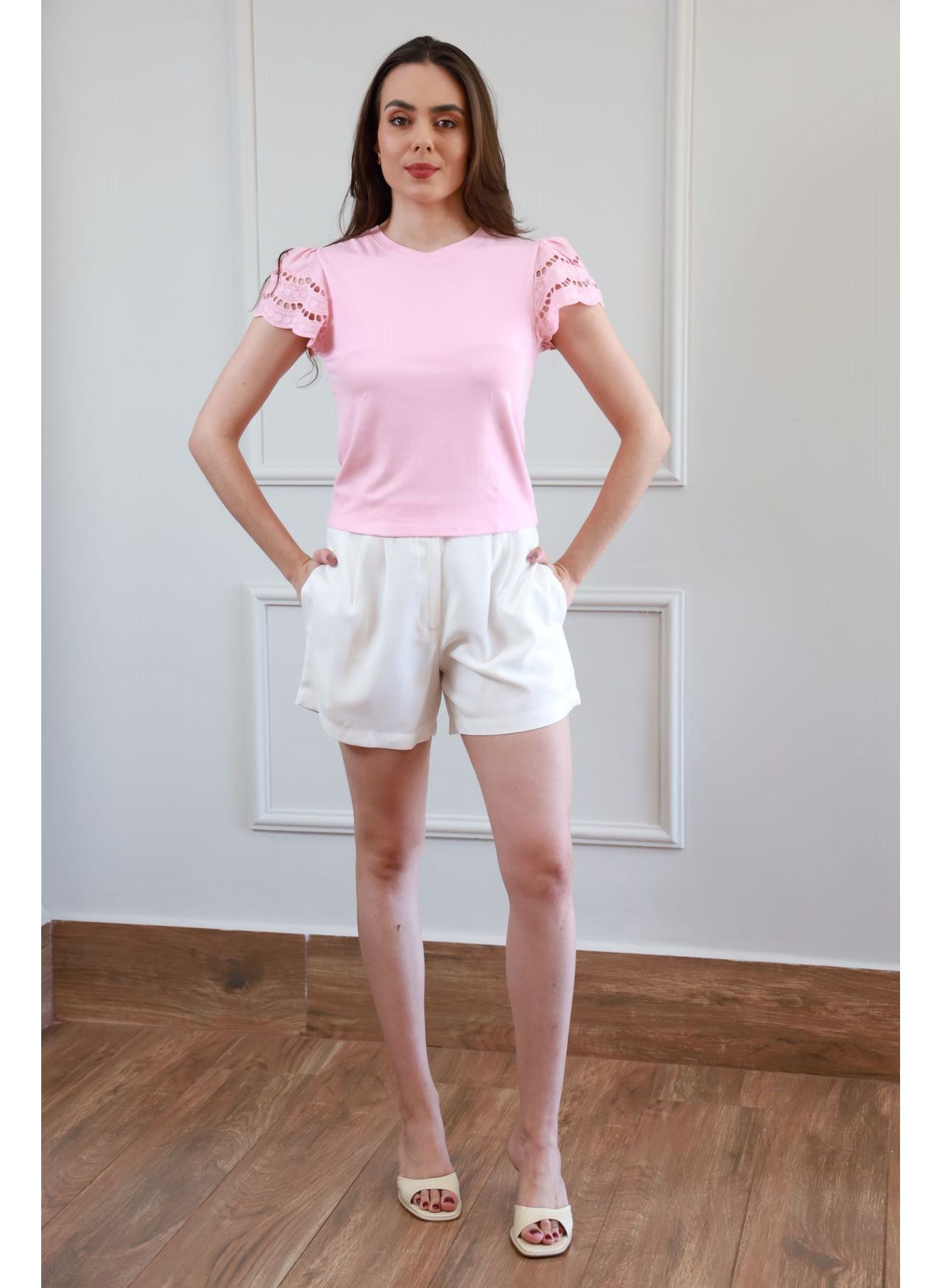 Blusa Manga Laise - Rosa