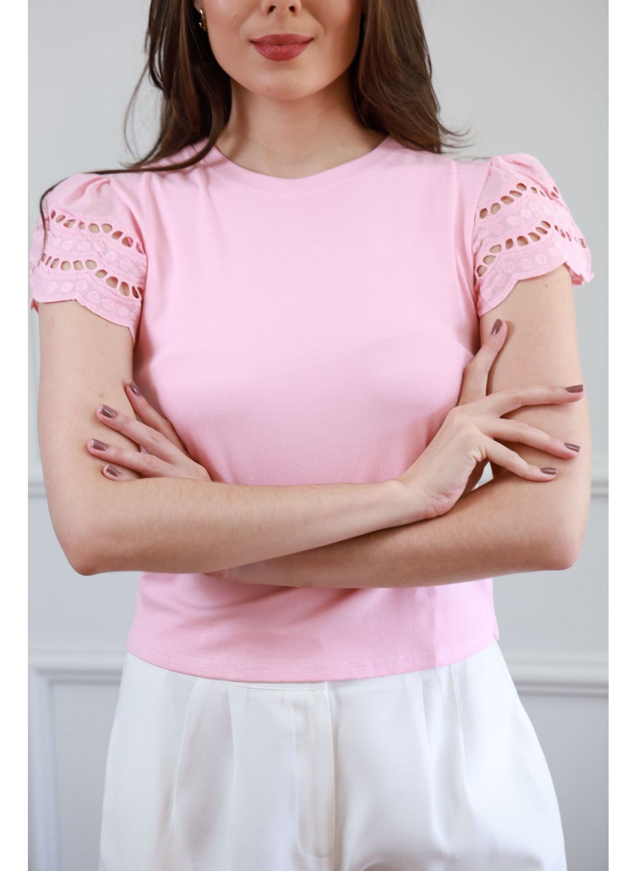 Blusa Manga Laise - Rosa