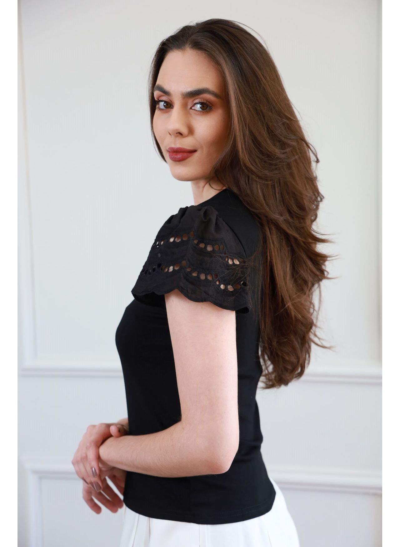 Blusa Manga Laise - Preto