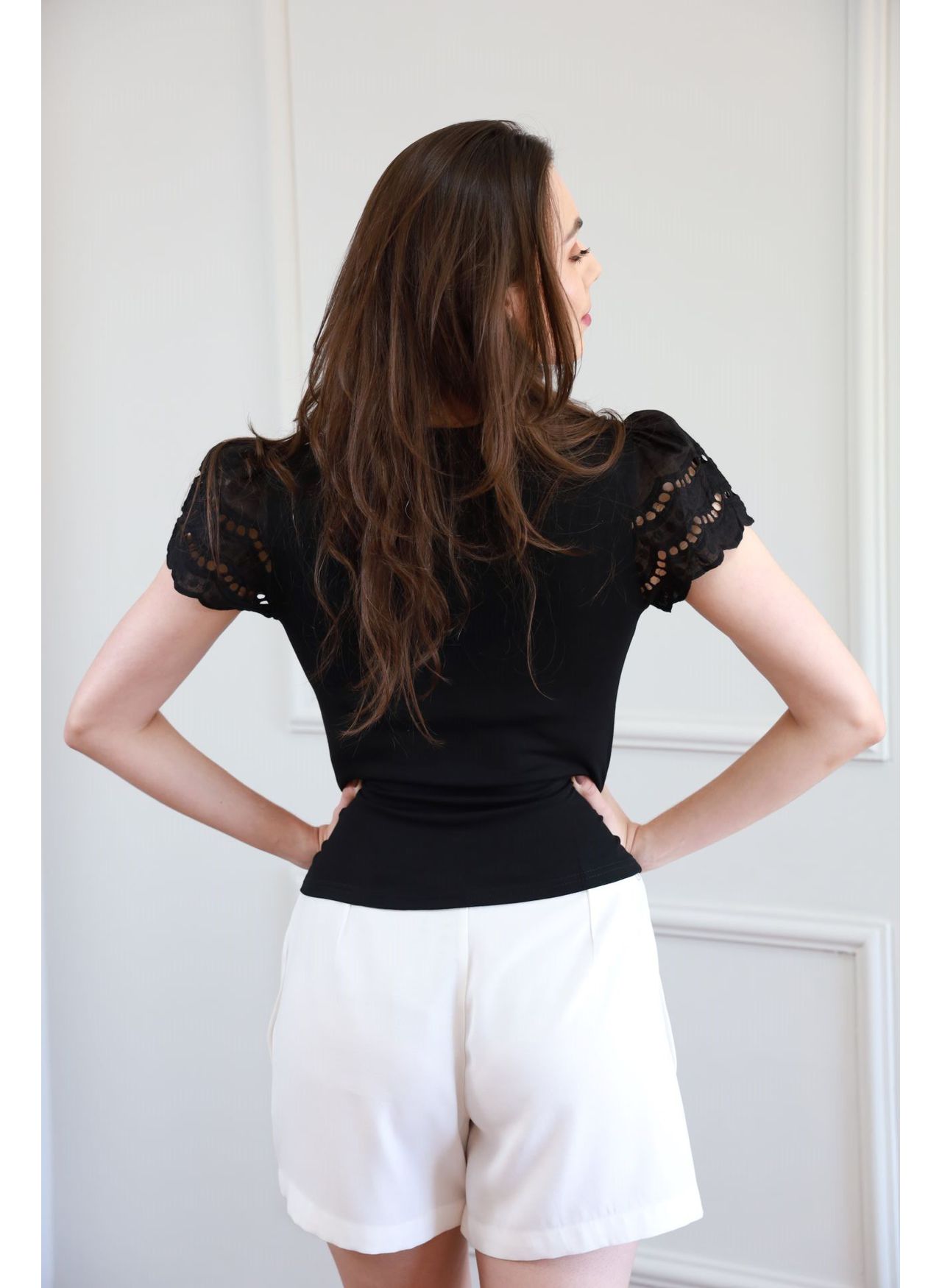Blusa Manga Laise - Preto