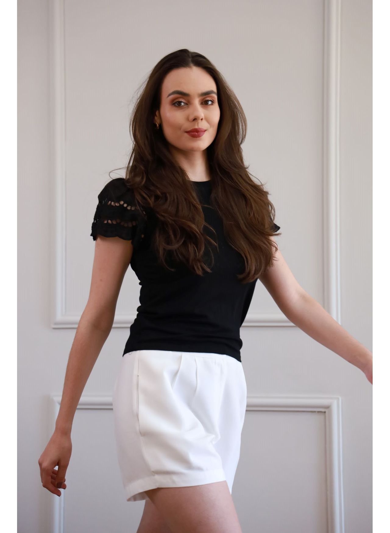 Blusa Manga Laise - Preto