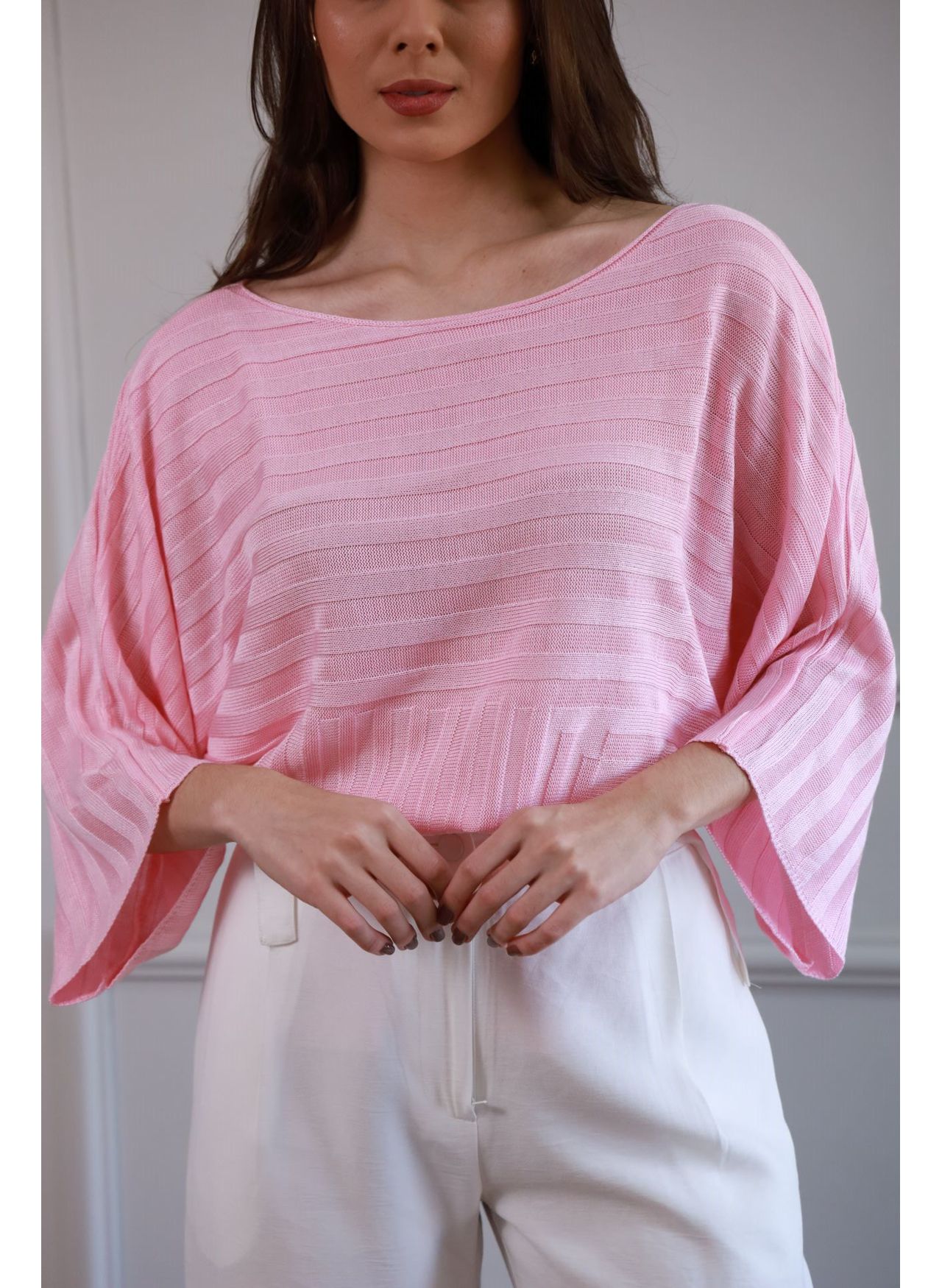 Blusa Tricot Ampla - Rosa