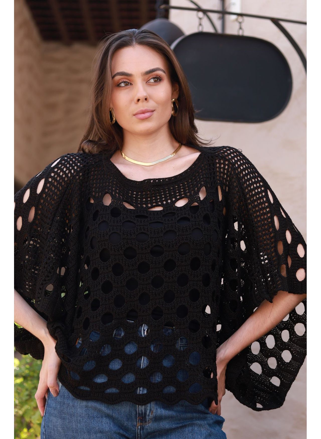 Blusa tricot Breeze - Preto