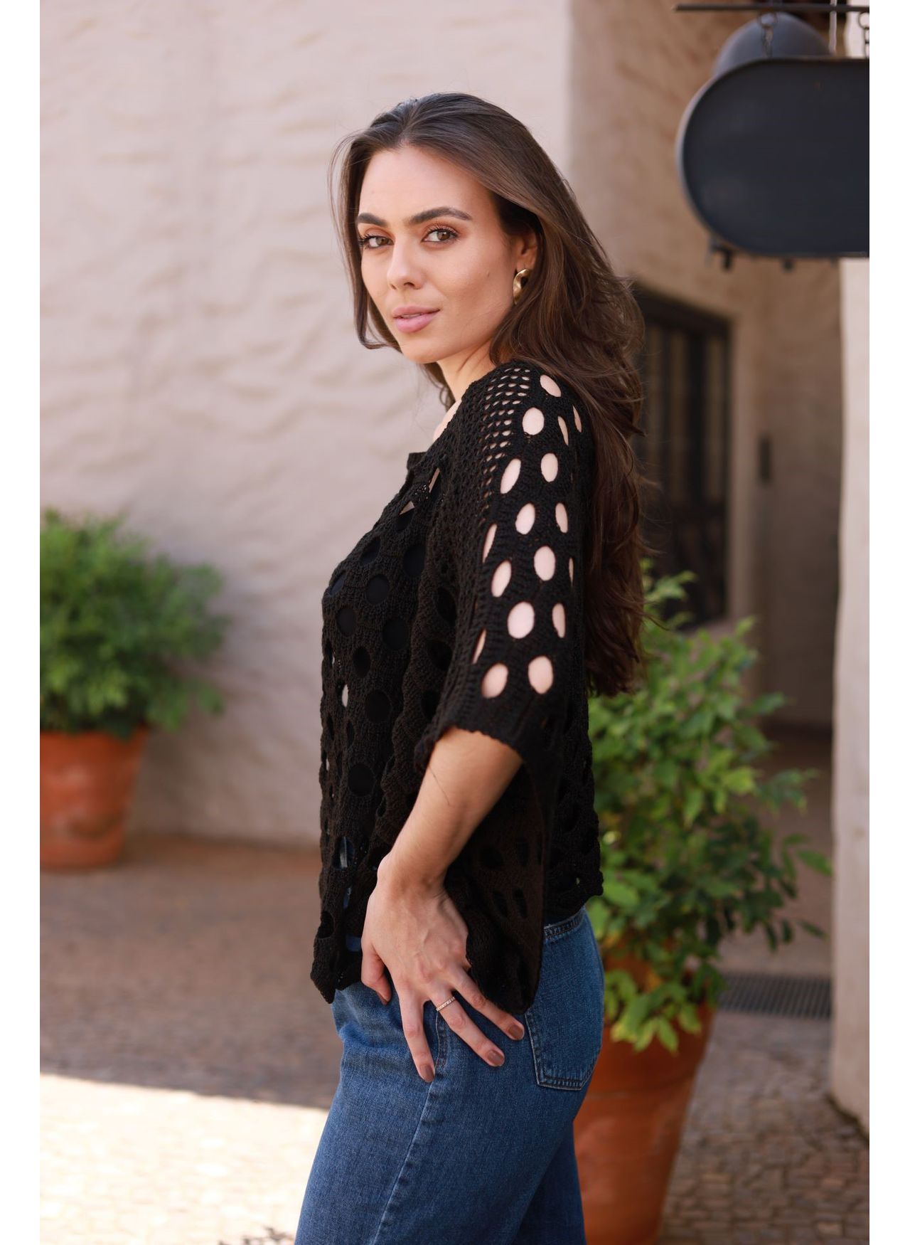 Blusa tricot Breeze - Preto
