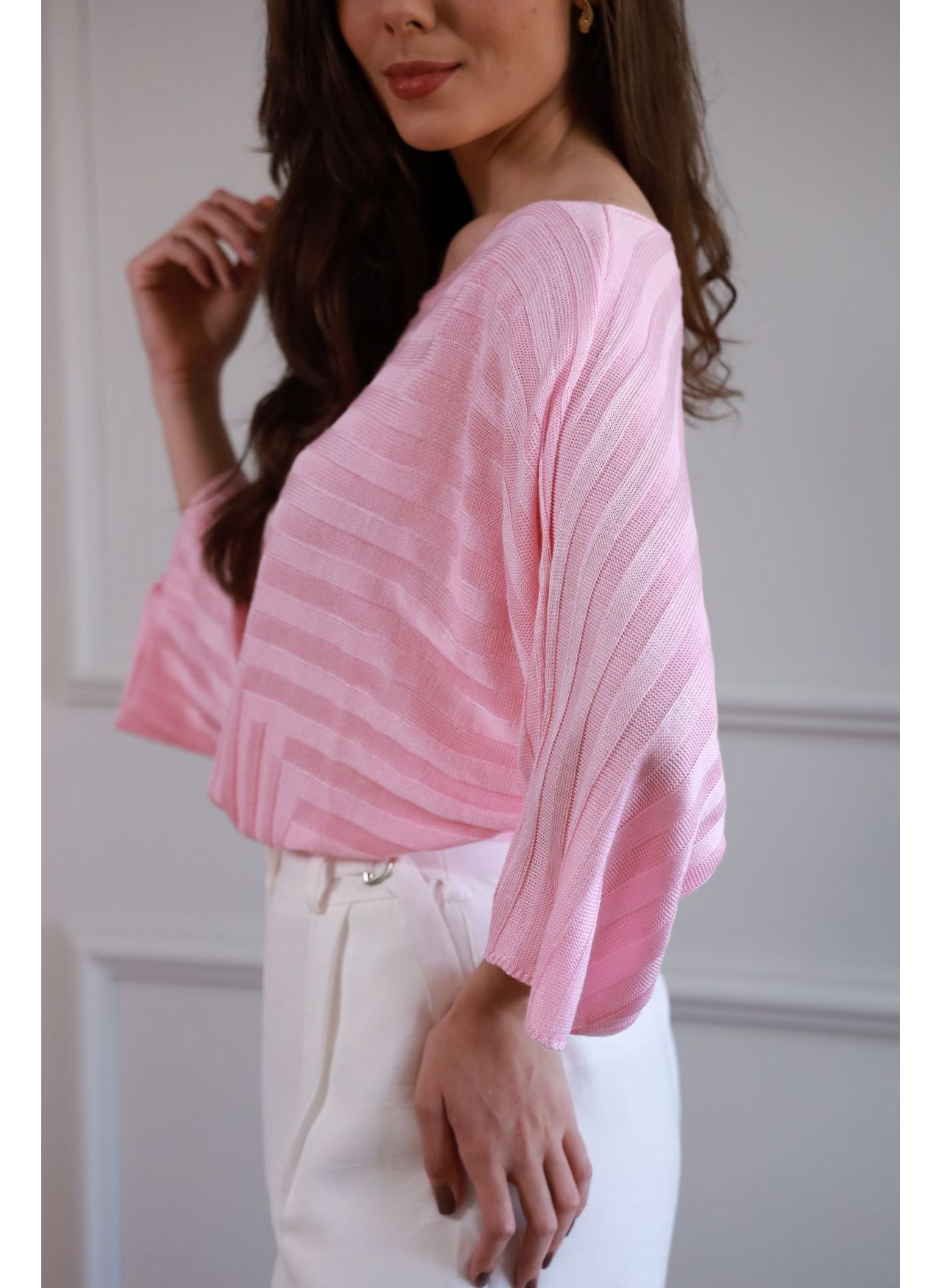 Blusa Tricot Ampla - Rosa