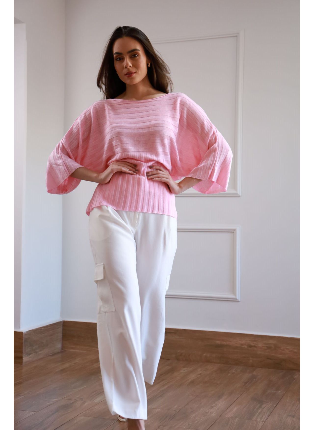 Blusa Tricot Ampla - Rosa
