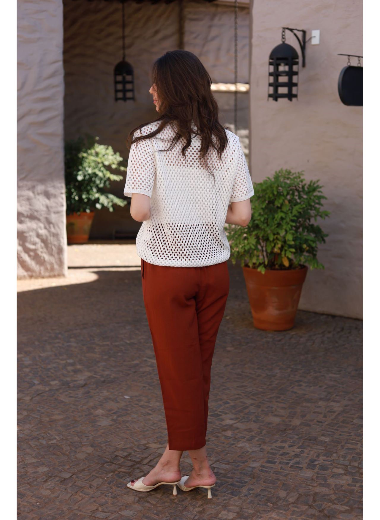 Blusa Tricot Tela - Off White