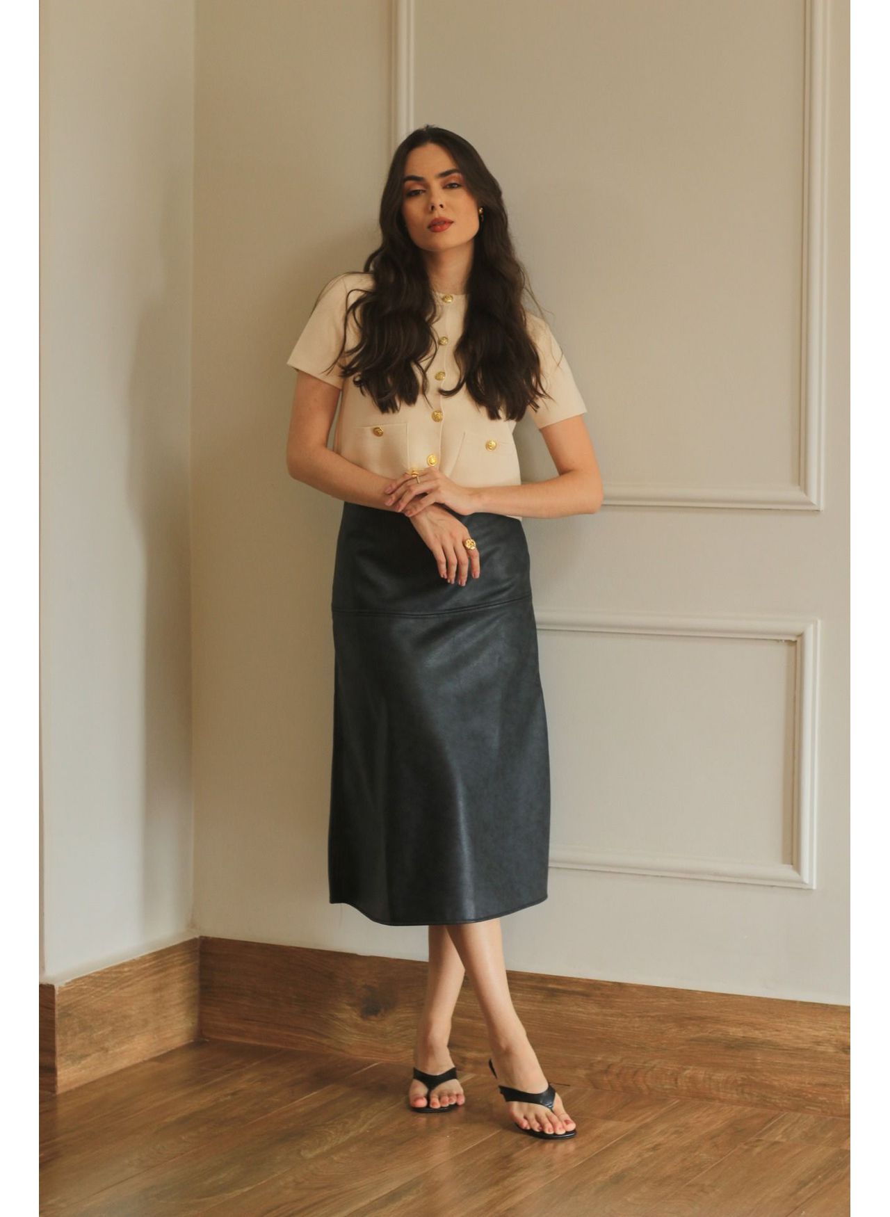 Casaqueto Tricot Botões - Off White
