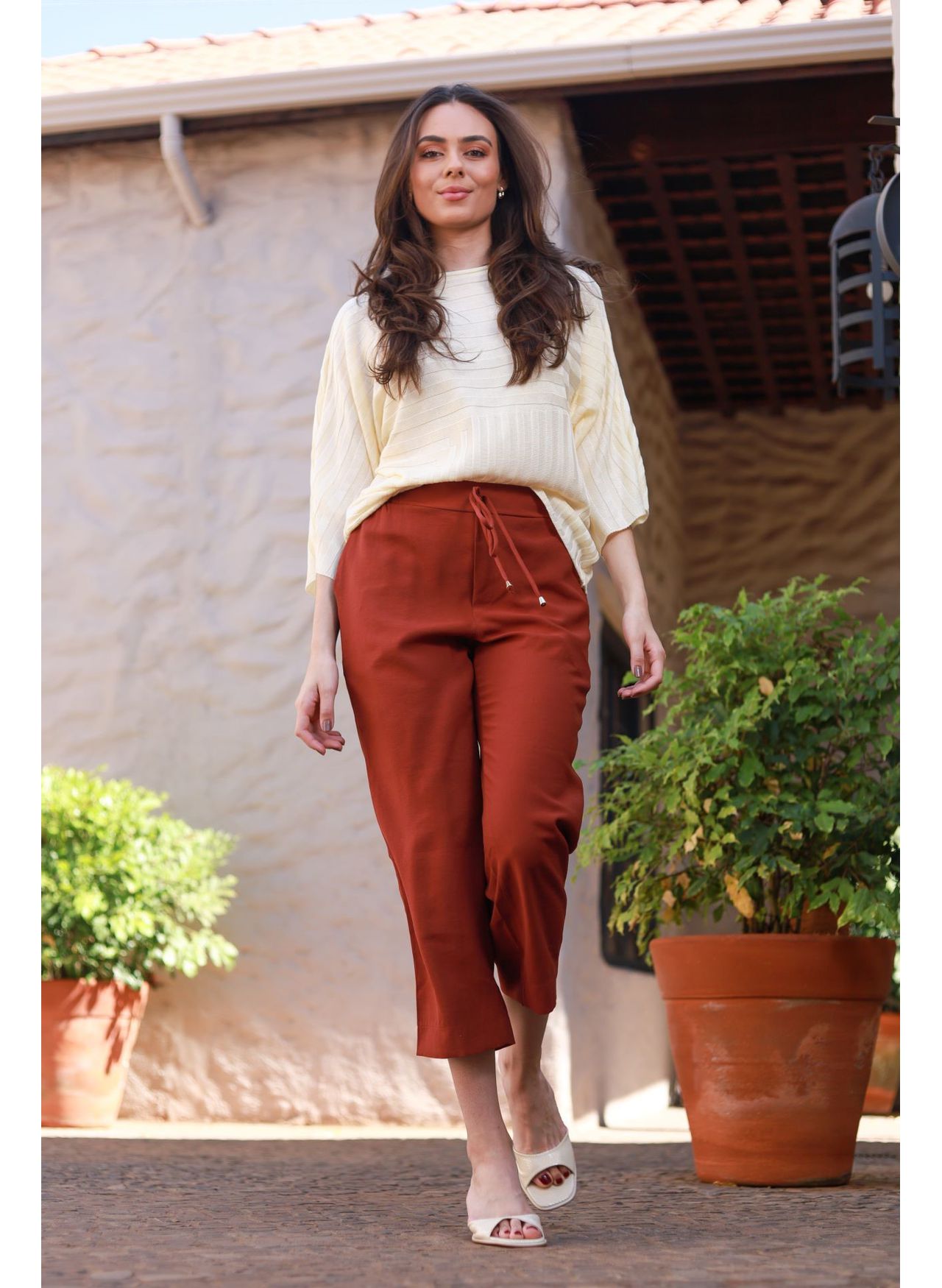 Blusa Tricot Ampla - Manteiga