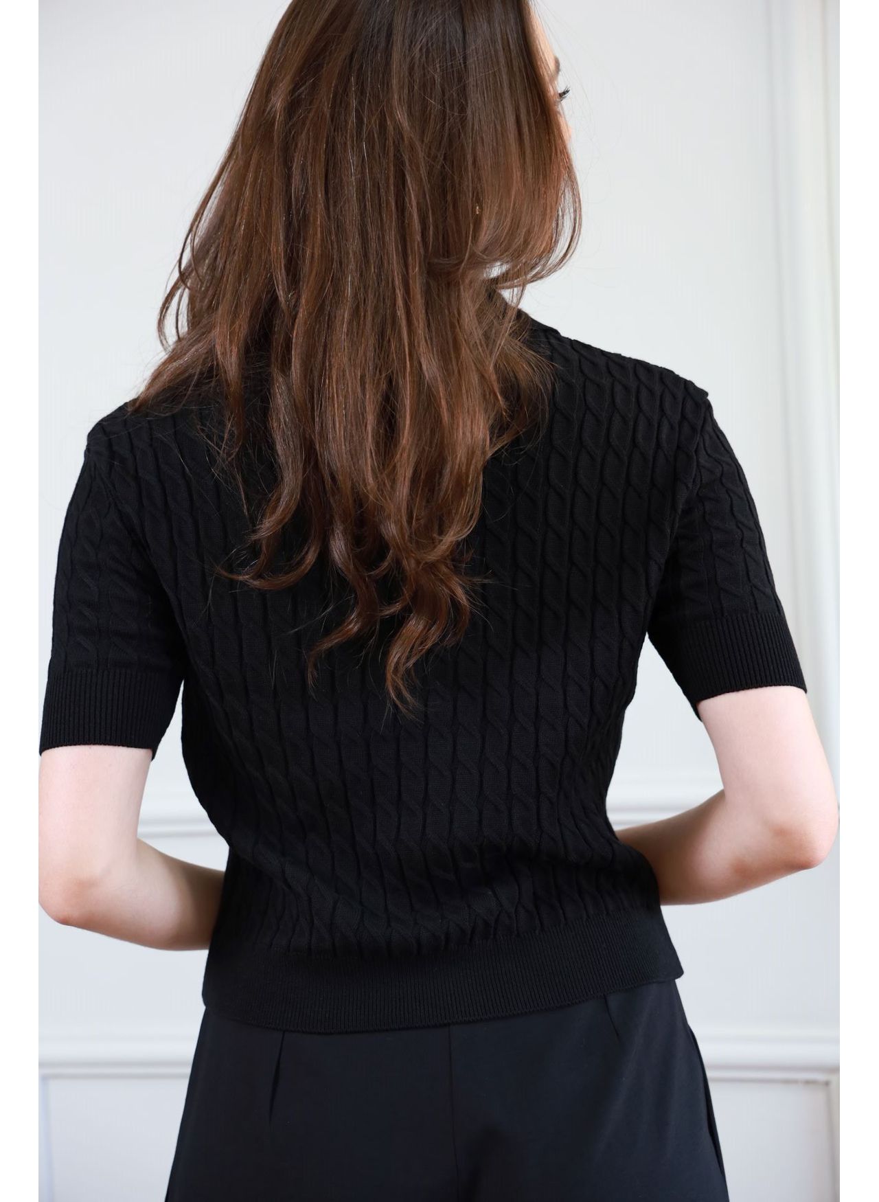 Blusa Tricot Polo - Preto