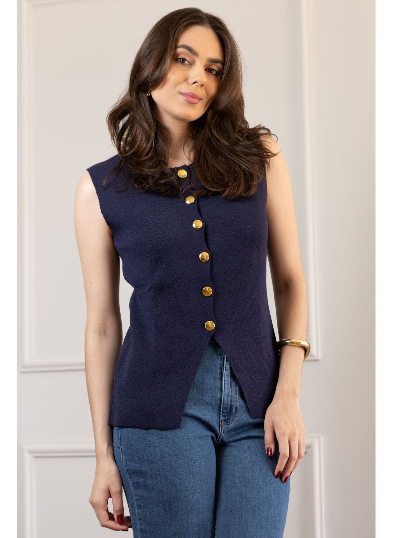 Colete Alongado - Marinho