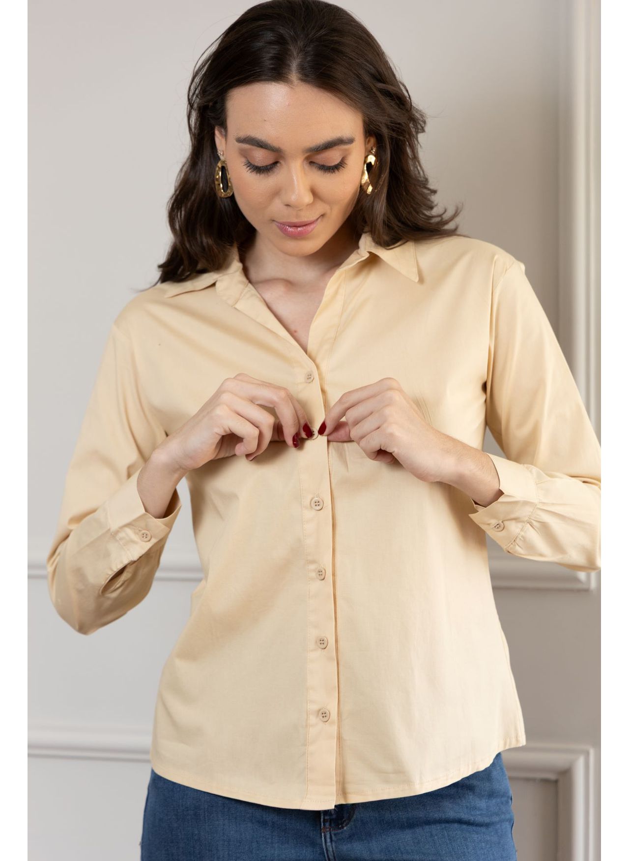 Camisa Algodão - Manteiga