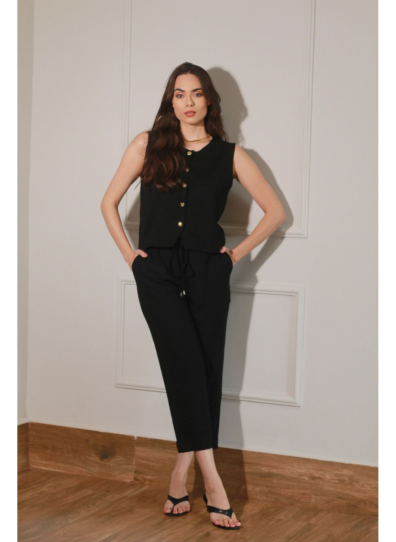 Calça Alfaiataria Ponteira - Preto