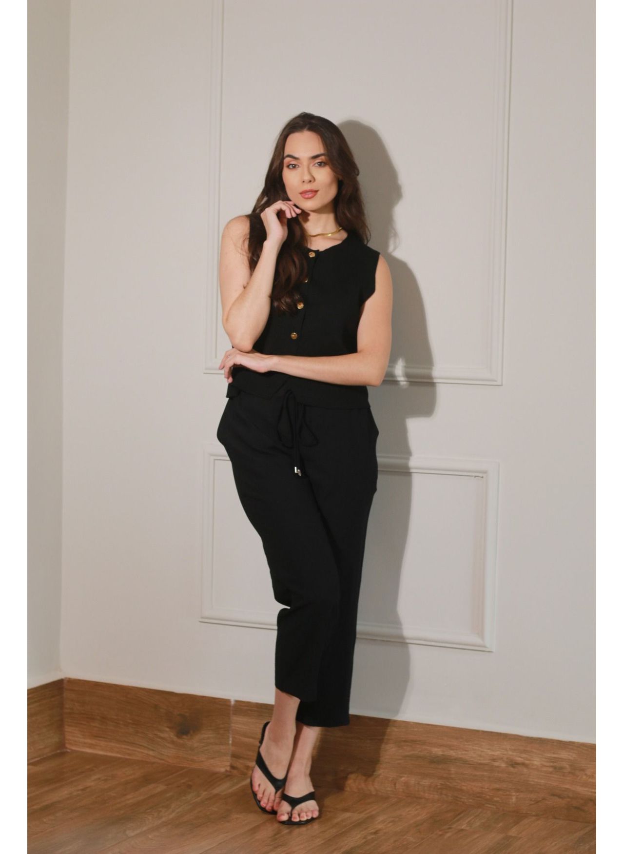 Calça Alfaiataria Ponteira - Preto