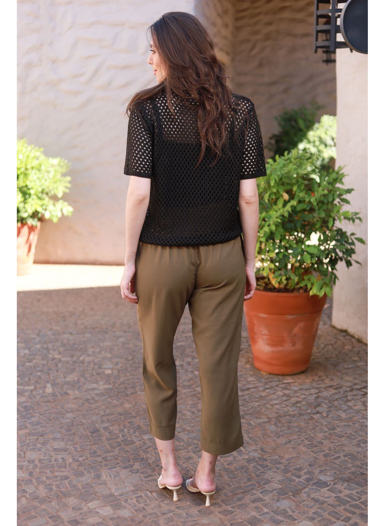 Calça Alfaiataria Ponteira - Oliva