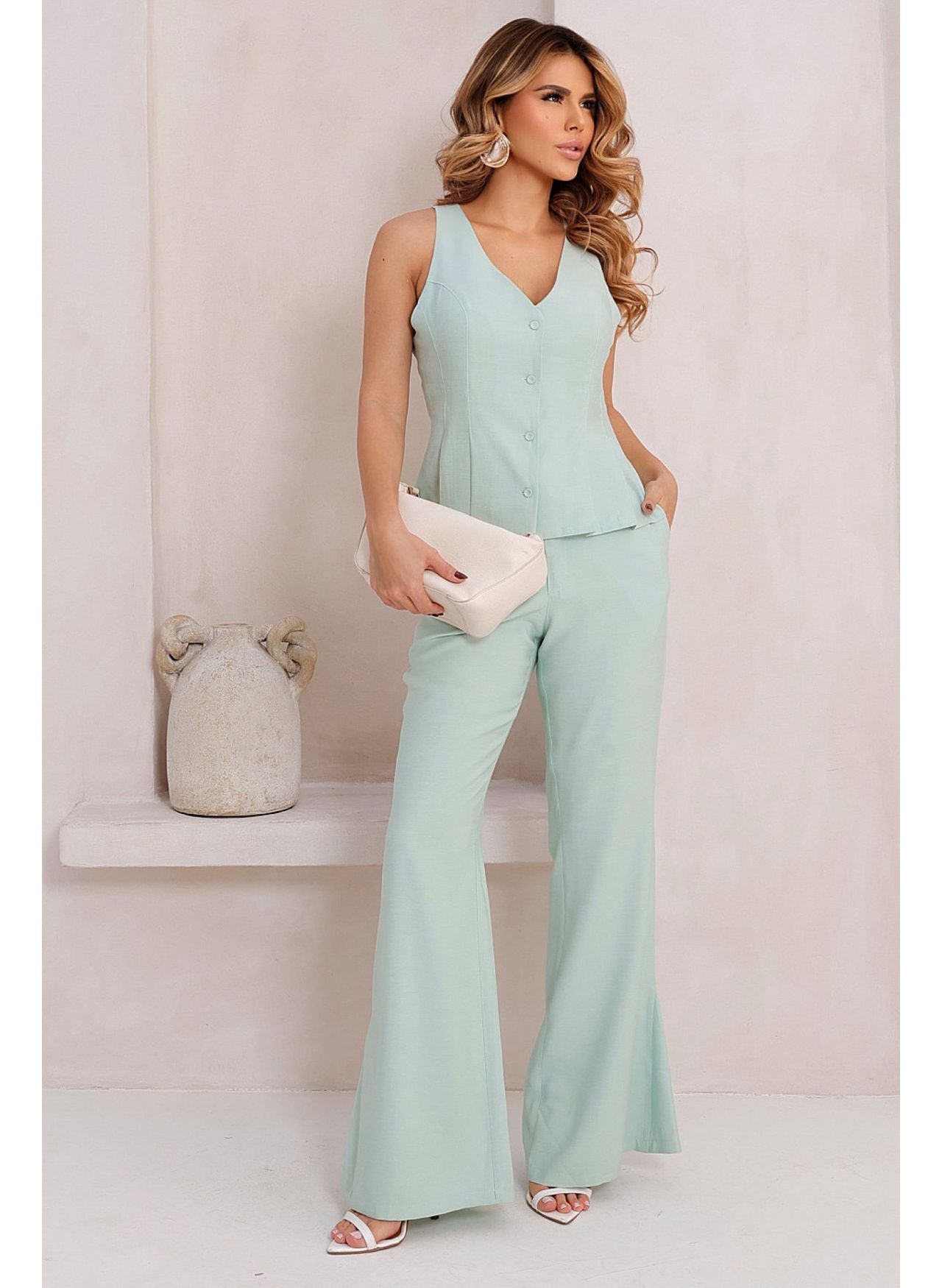 Calça Alfaiataria Flare - Verde