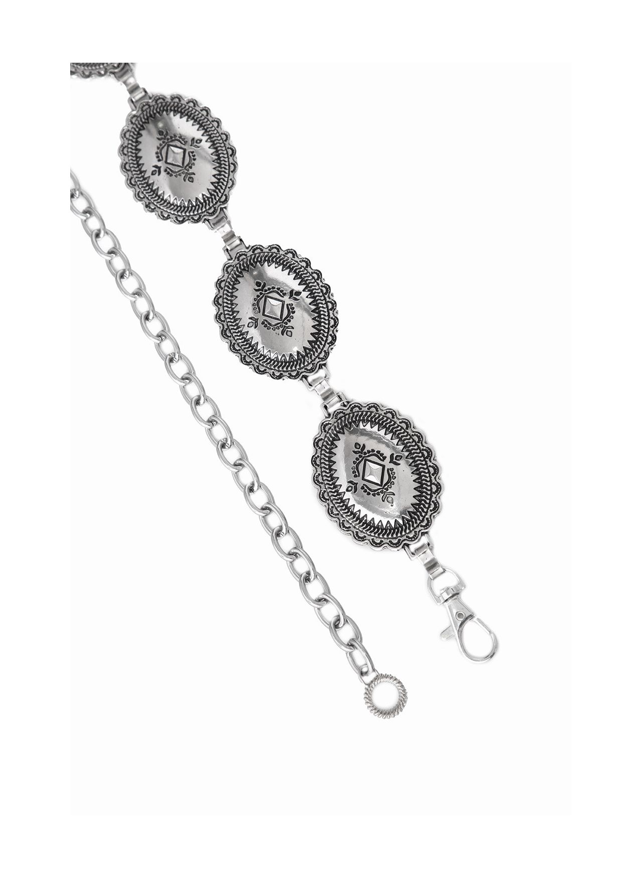 Cinto Metal Flor - PRATA 