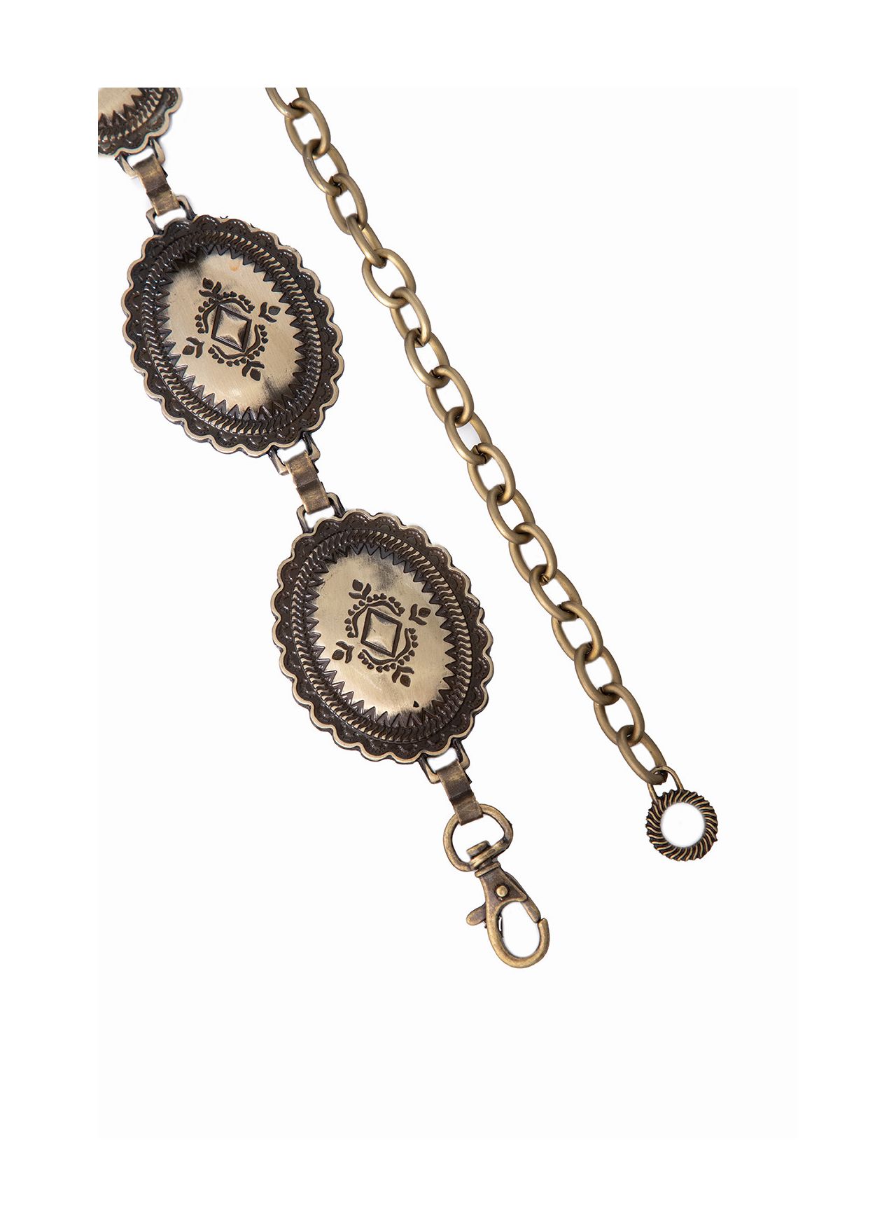 Cinto Metal Flor - Ouro Velho