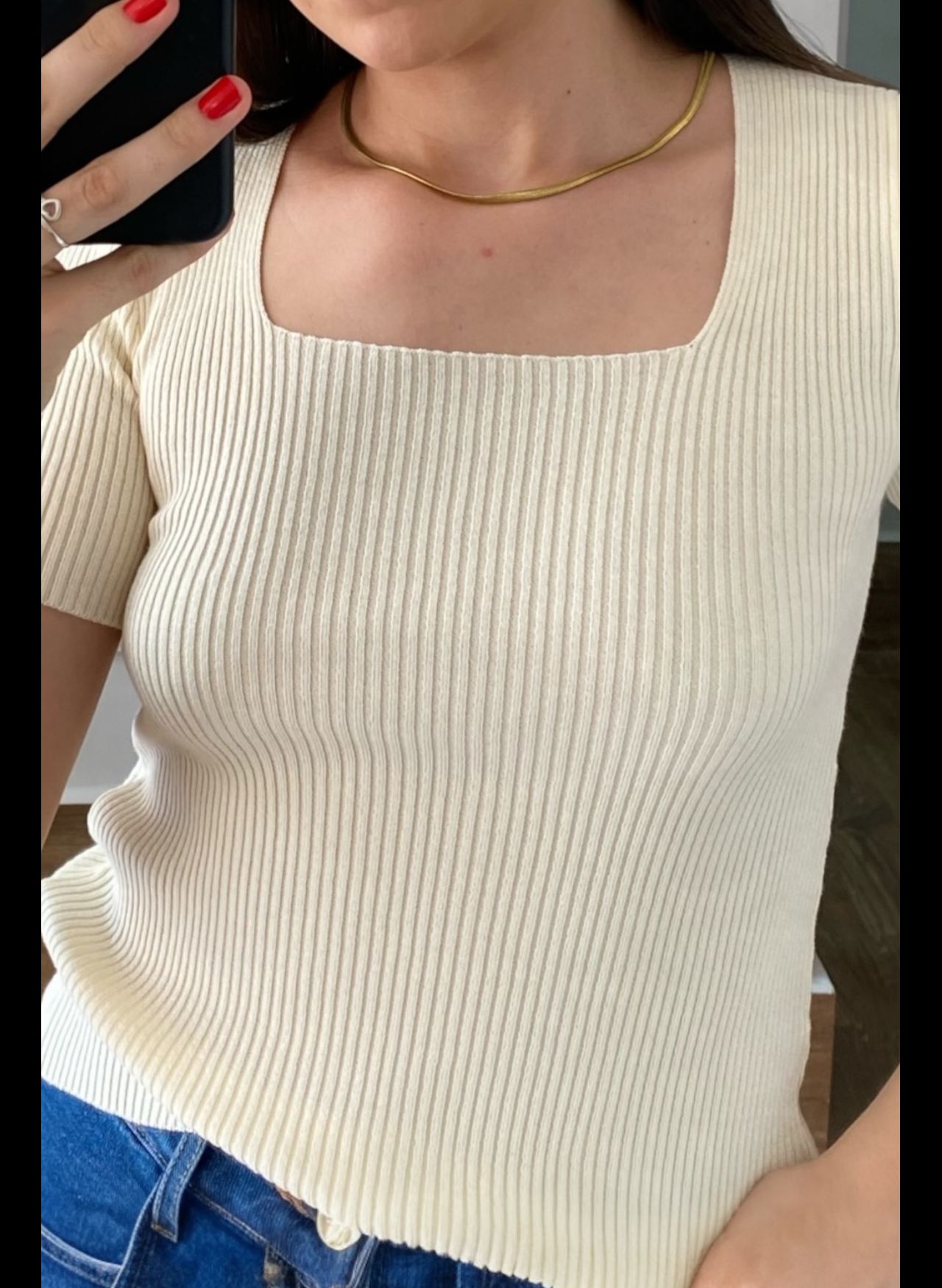 Blusa Decote - Off White
