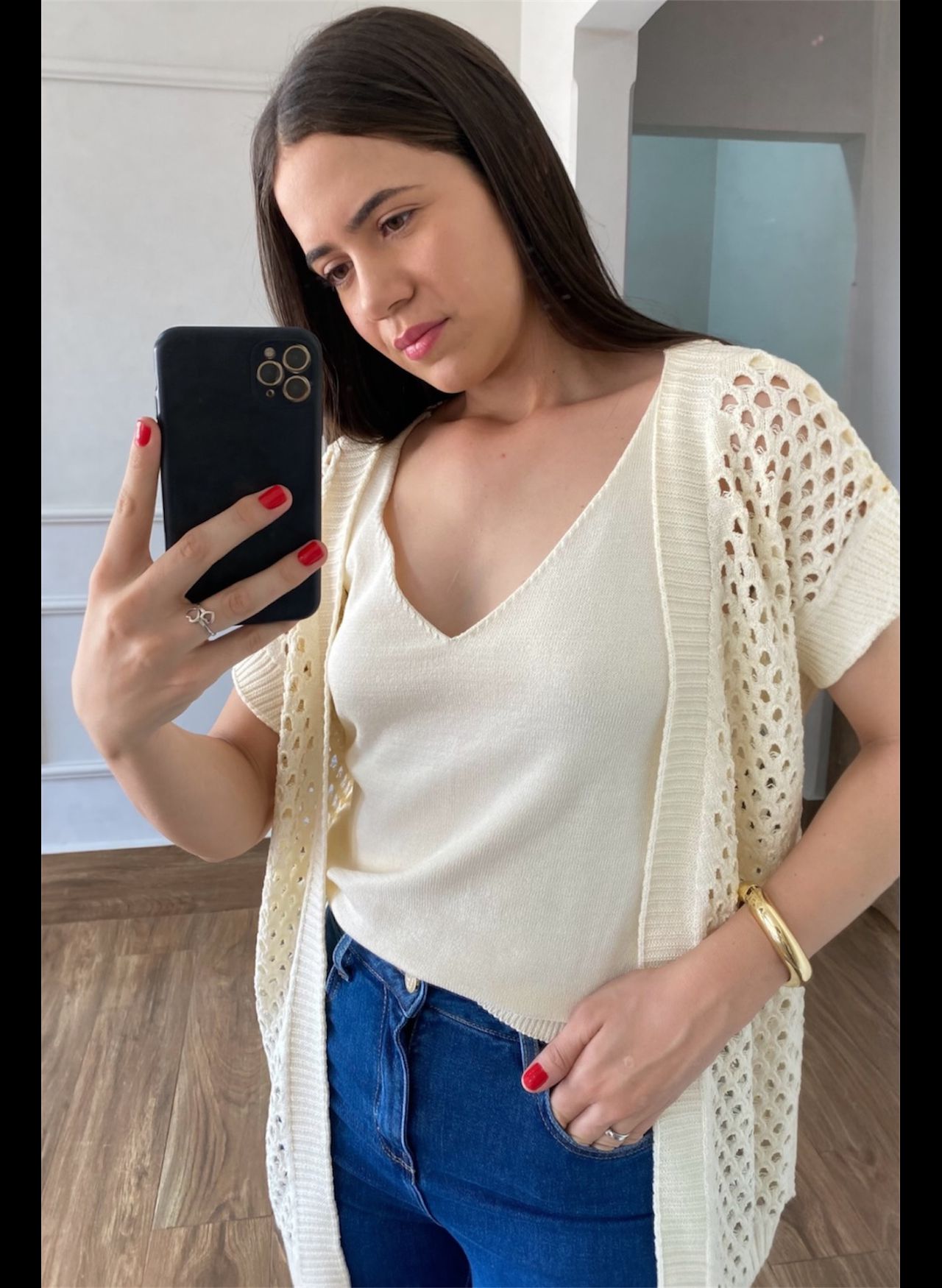 Kimono Rendado - Off White